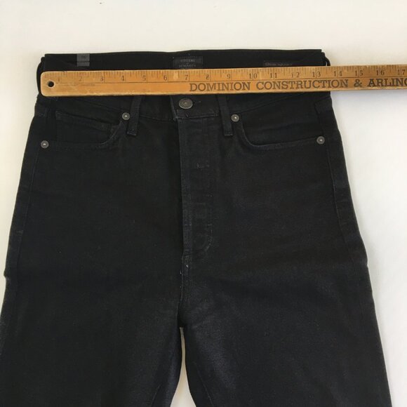 Citizen of Humanity Olivia Highrise Slim Ankle Button Fly Black Jeans 26 - Picture 8 of 10